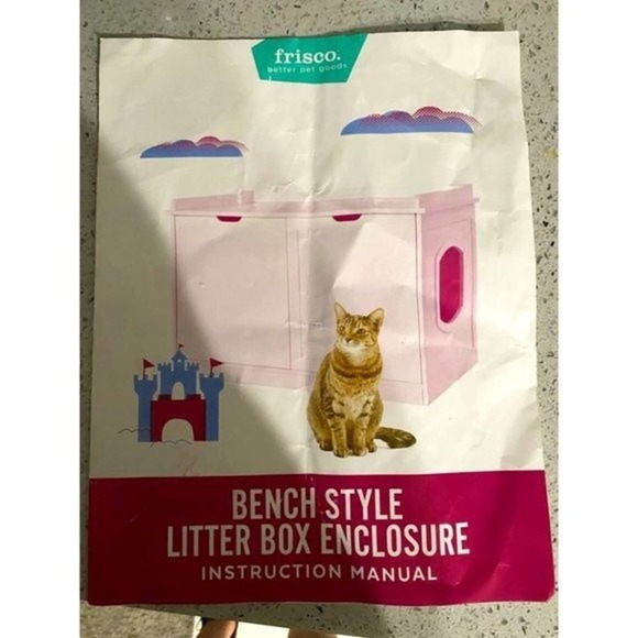 NEW IN BOX-Frisco Decorative Bench Cat Litter Box Cover - Picture 1 of 1